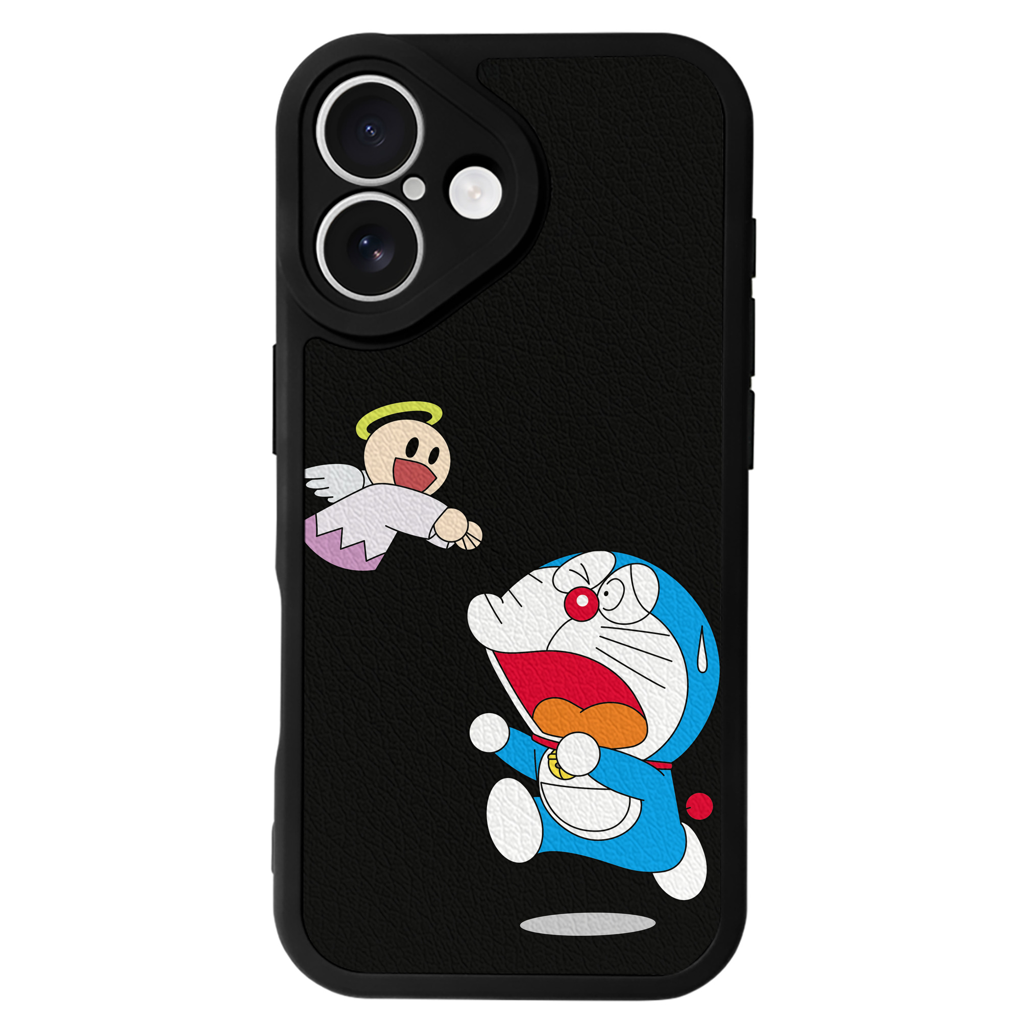 （画像用） ドラえもん Doraemon 【iPhone 16シリーズ対応】シリコンスマホケース（レザー調） 材質：シリコン